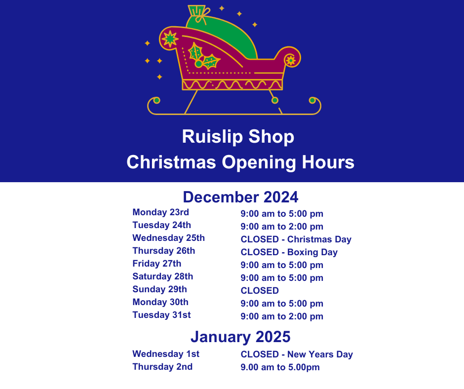 Ruislip Xmas Hours