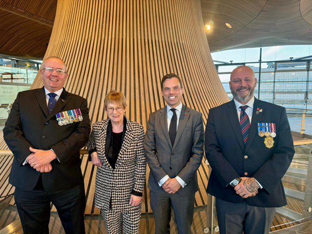 left to right Jim Glass, Joyce Watson, Ken Skates and Owen Dobson 12.11.24