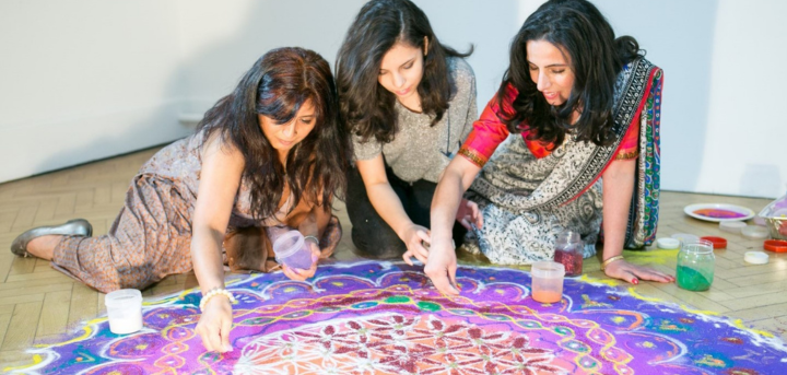 image of three women