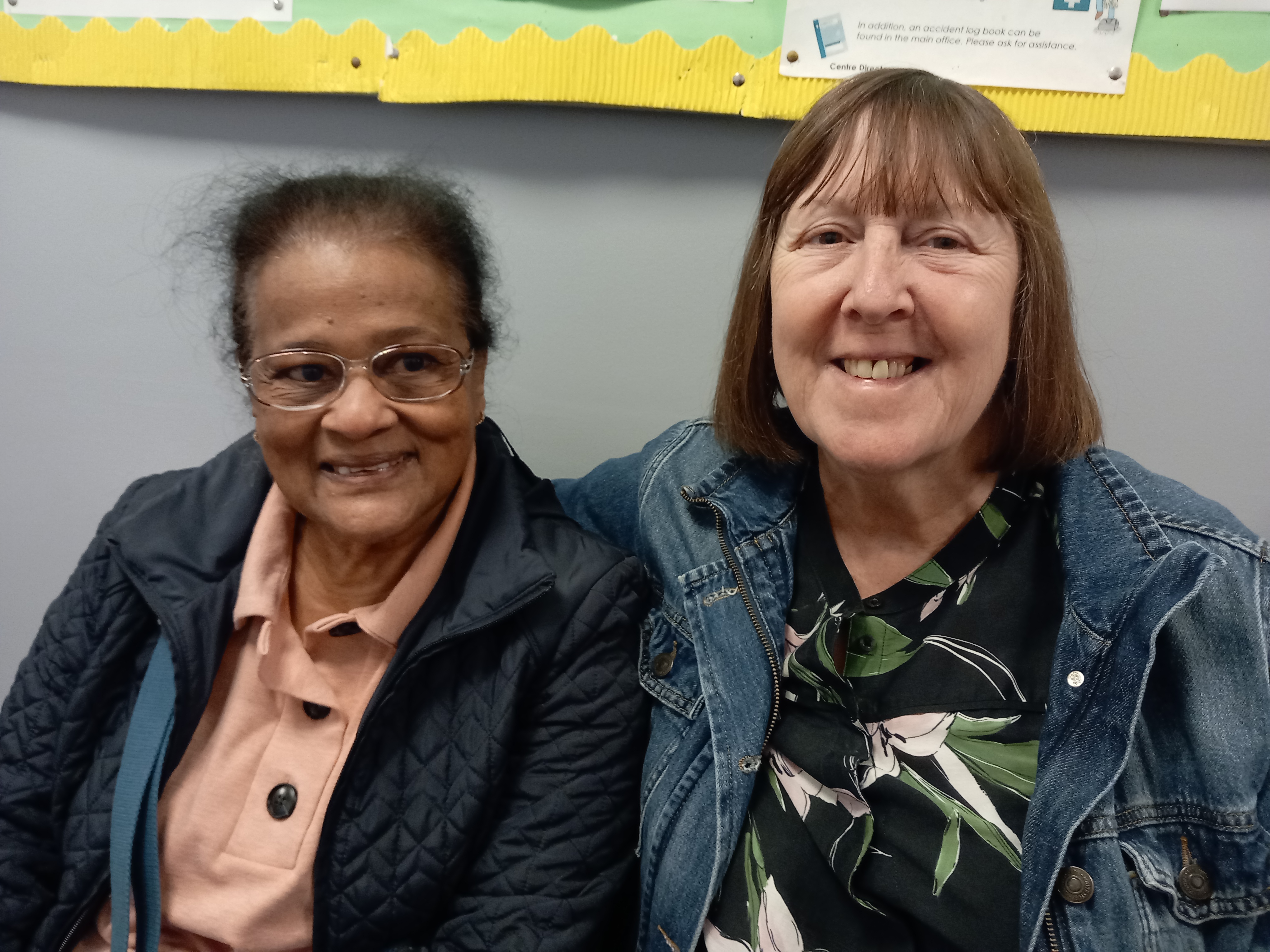 Two ladies smiling