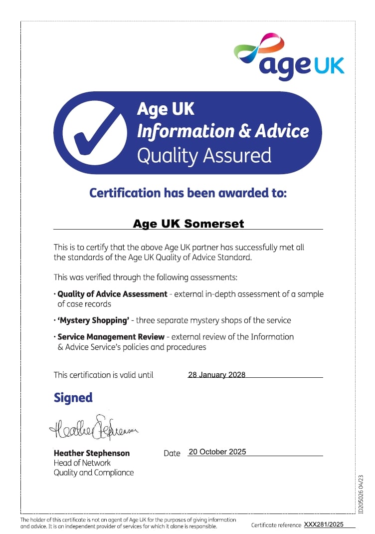 QAS Certificate