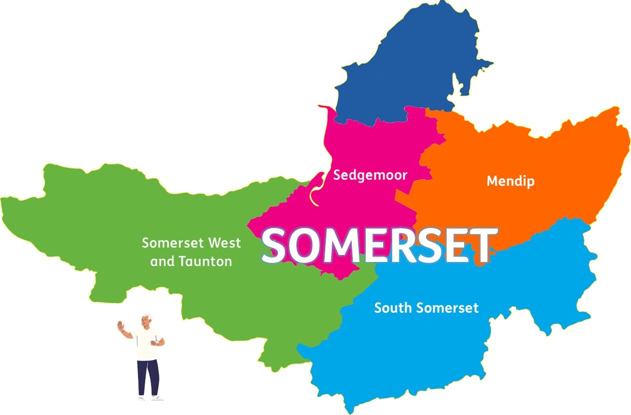 Somerset map for timetables