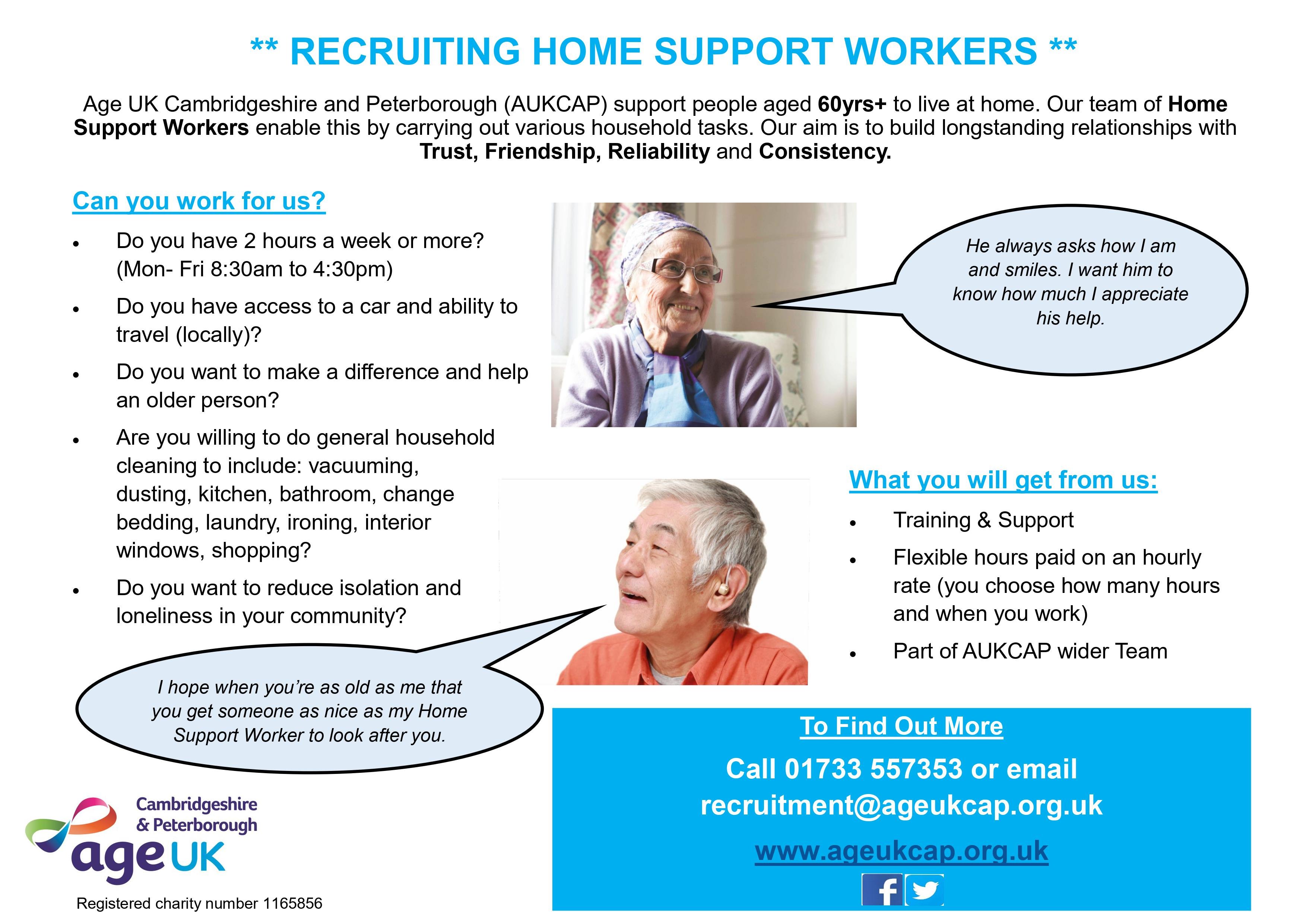 Home Support Workers Required