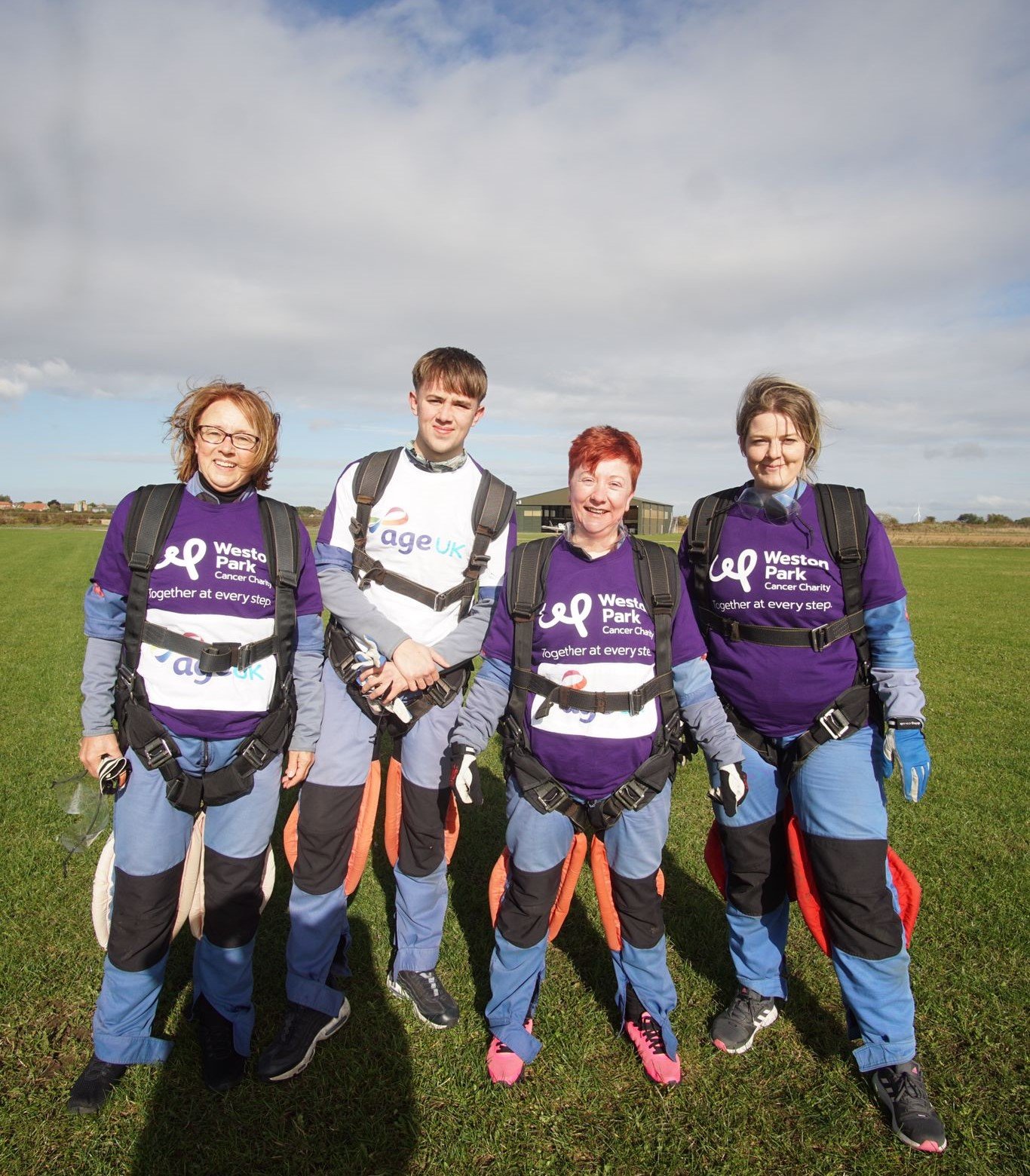 Dunelm skydive after L to R Susan Sam Lucy Alex.jpg