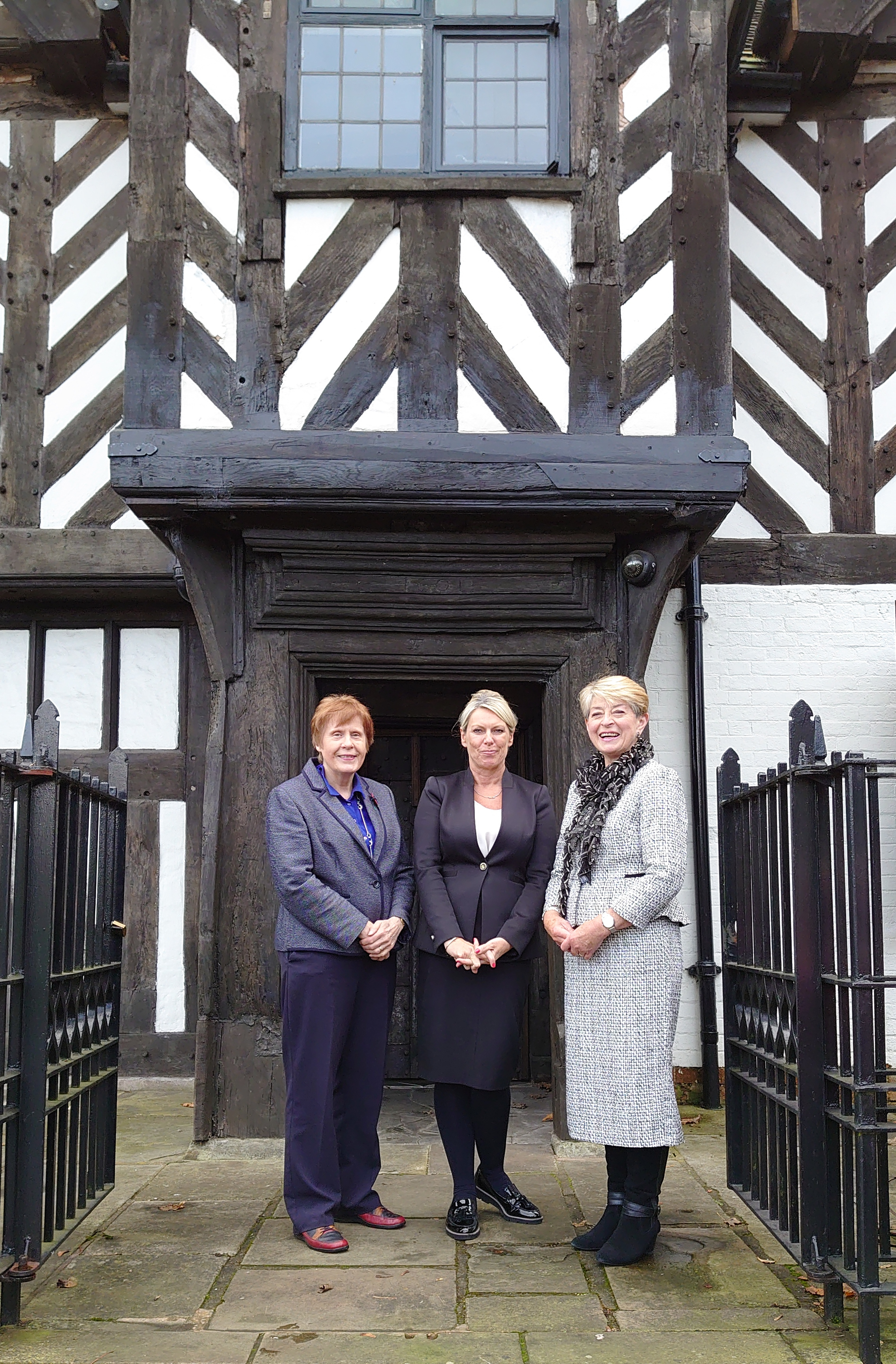 Elizabeth Phillips OBE, Alison Beachim and Kay Alexander MBE at Stratford House
