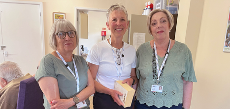 Oswestry day centre volunteers Lynn, Fran and Sue