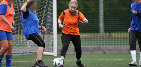 Anita playing football