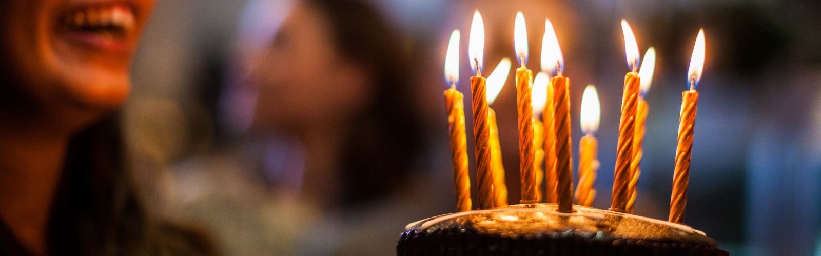 A birthday cake with candles on it