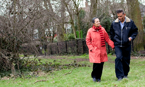 Couple walking