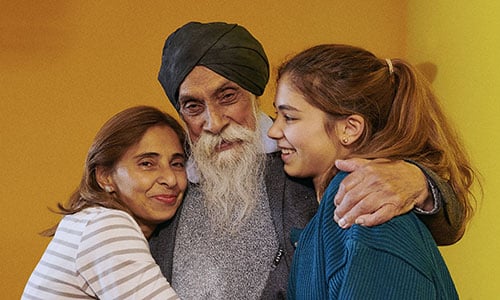 Mohan with his family