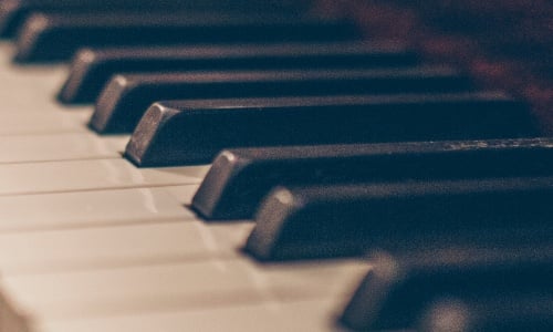 The keys of a piano